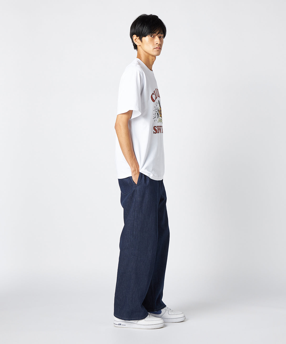 Lunch T-shirts CLOUDY SEWING WHITE