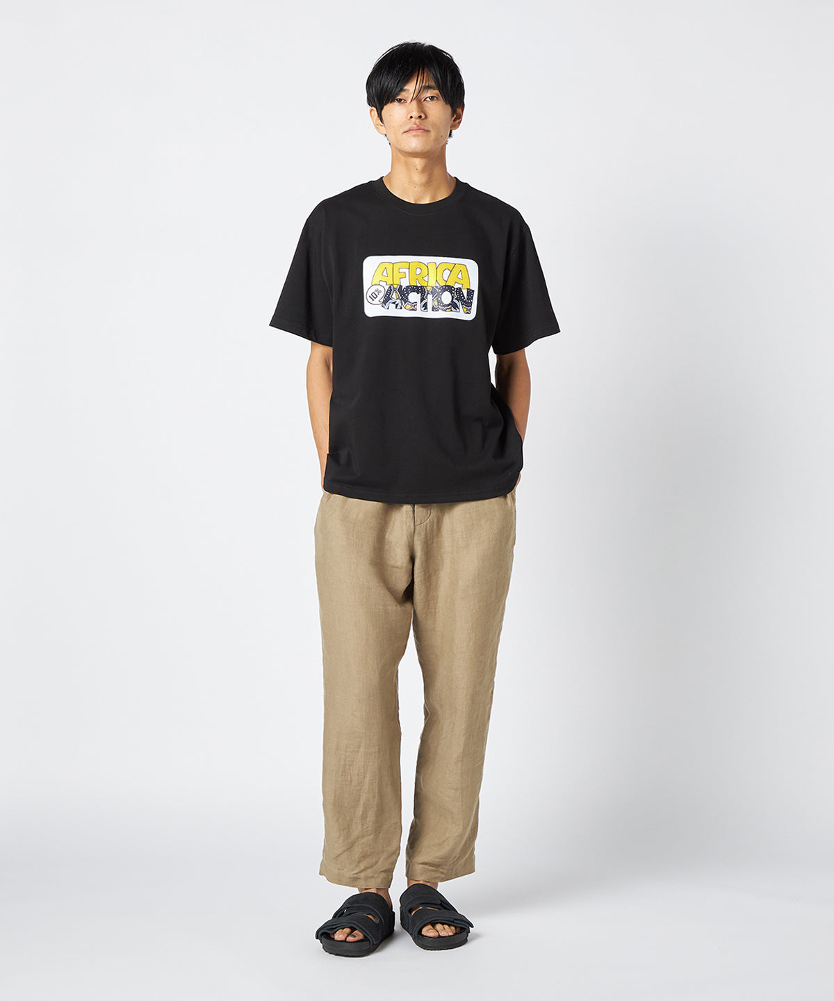 Lunch T-shirts AFRICA10%ACTION WHITE