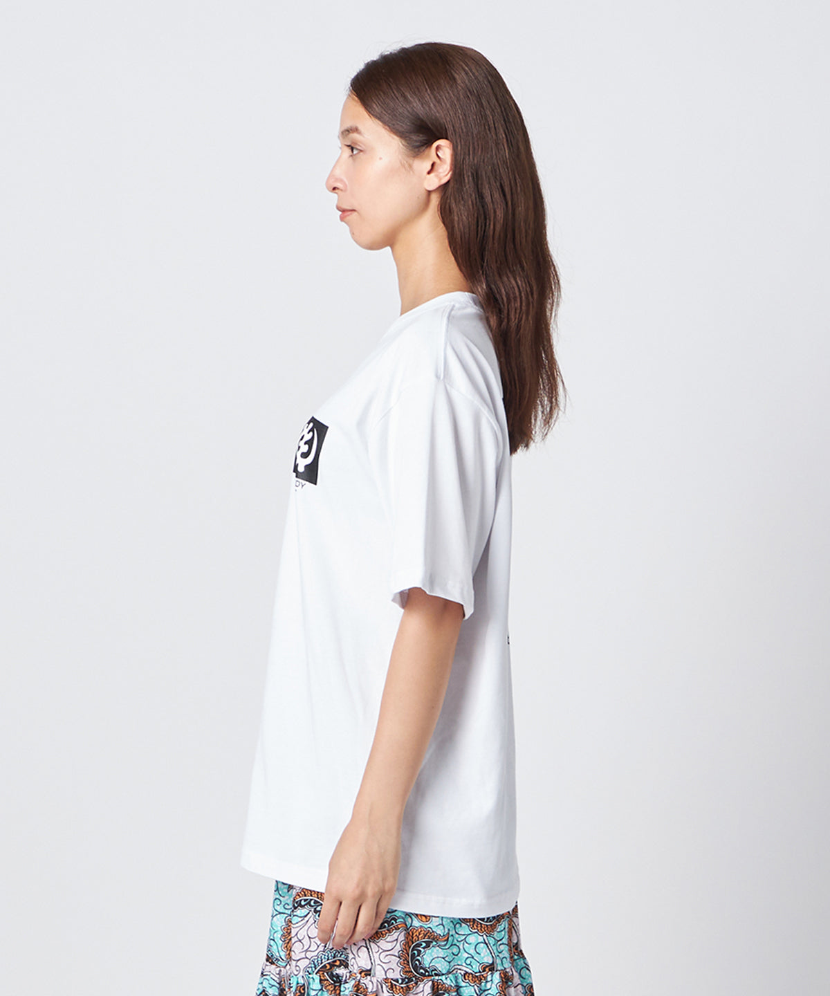 Lunch T-shirts flower and adinkra WHITE