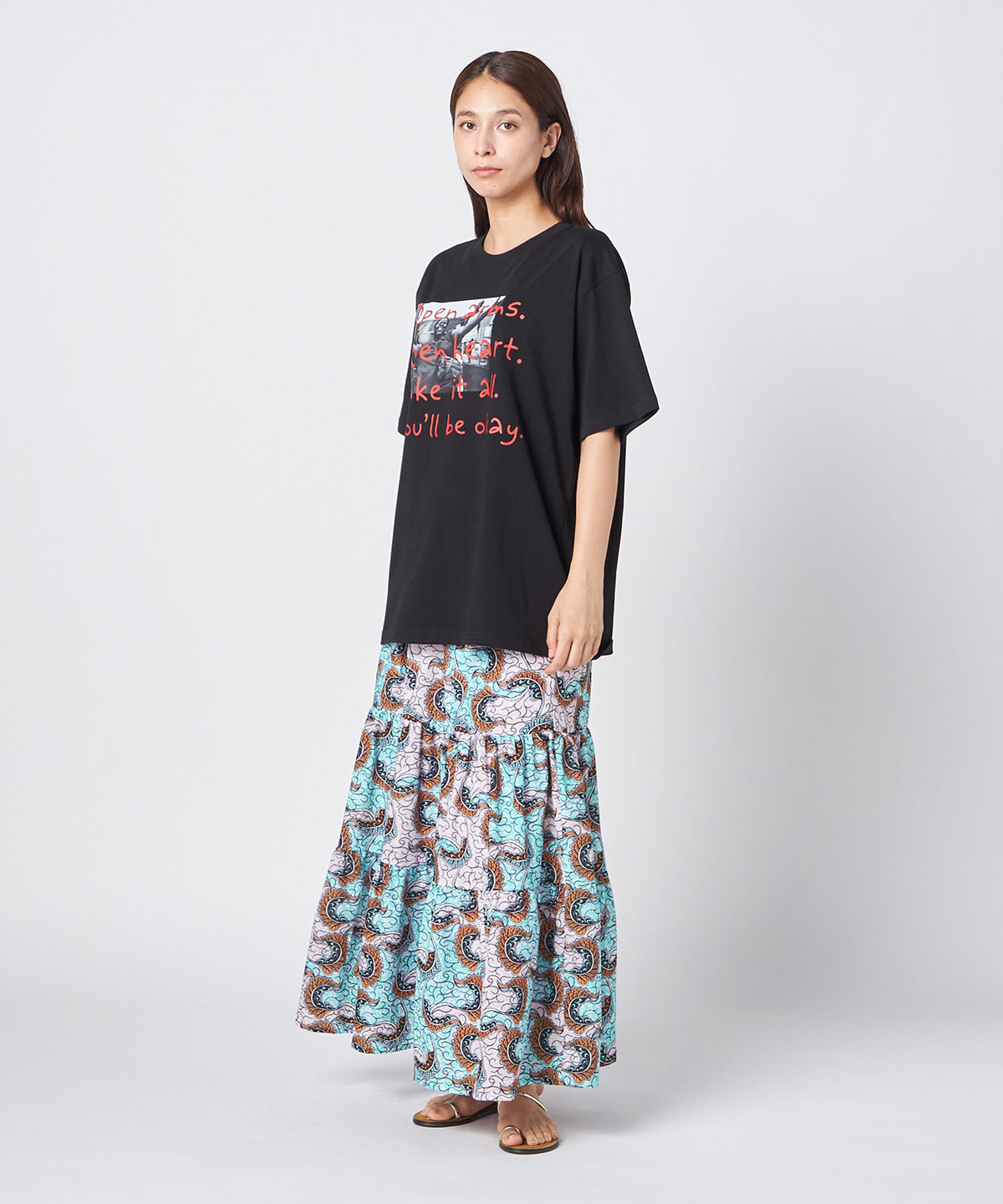 Lunch T-shirts OPEN ARMS BLACK