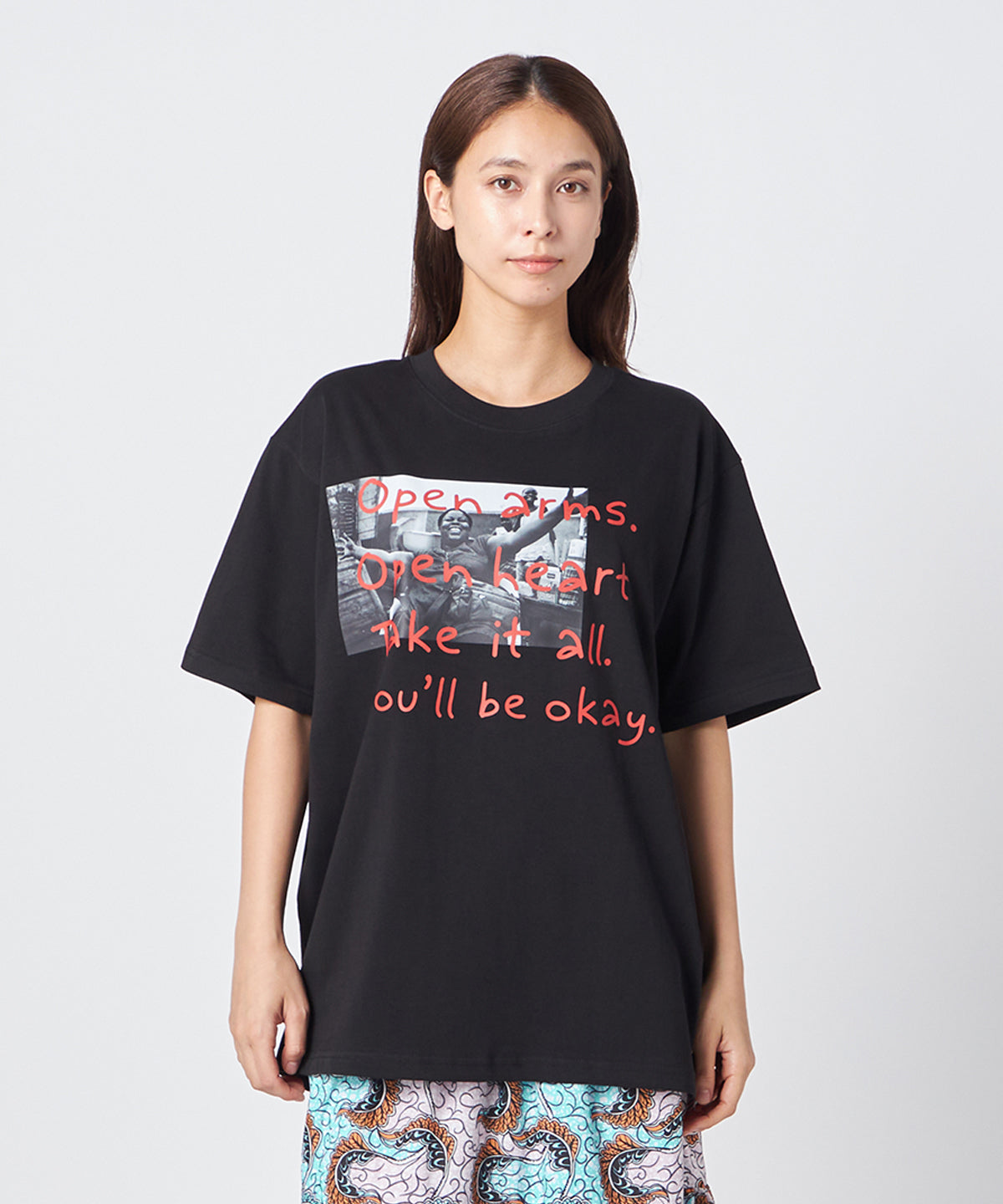 Lunch T-shirts OPEN ARMS BLACK