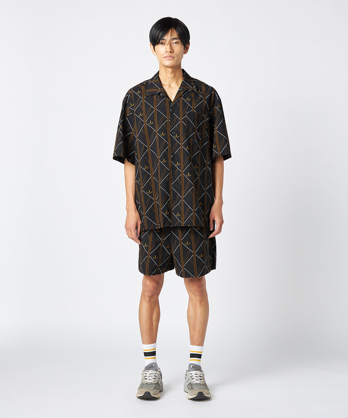 African Textile Shirt CHARCOAL