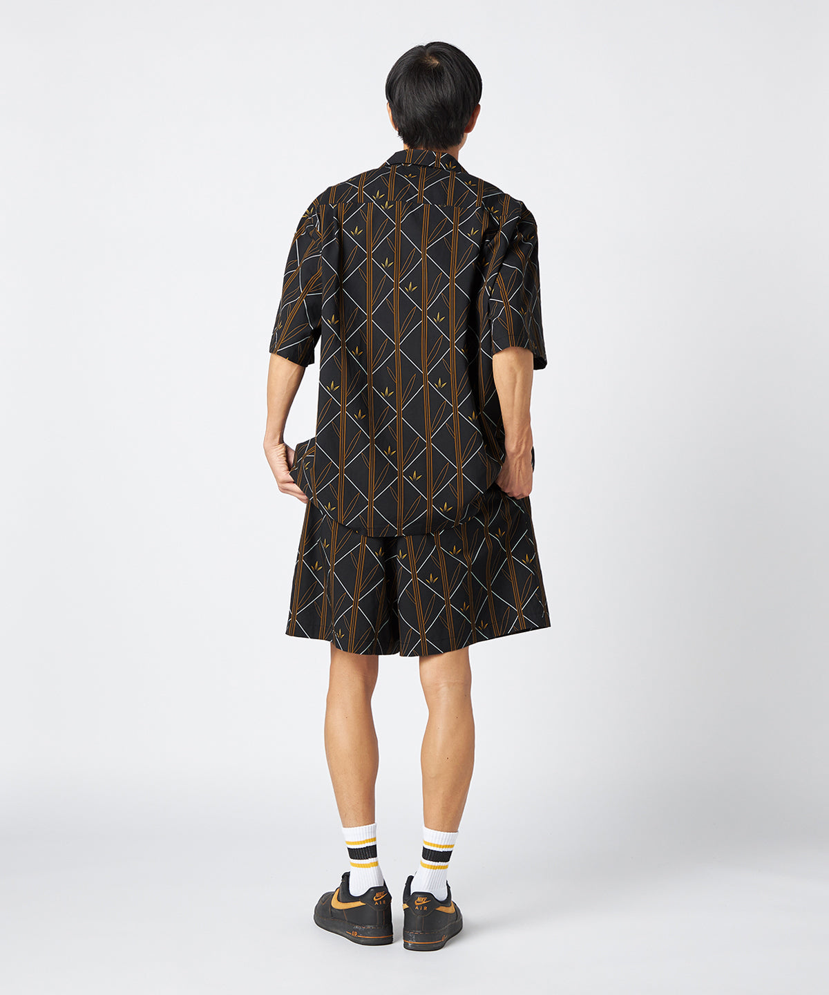 African Textile Shirt CHARCOAL