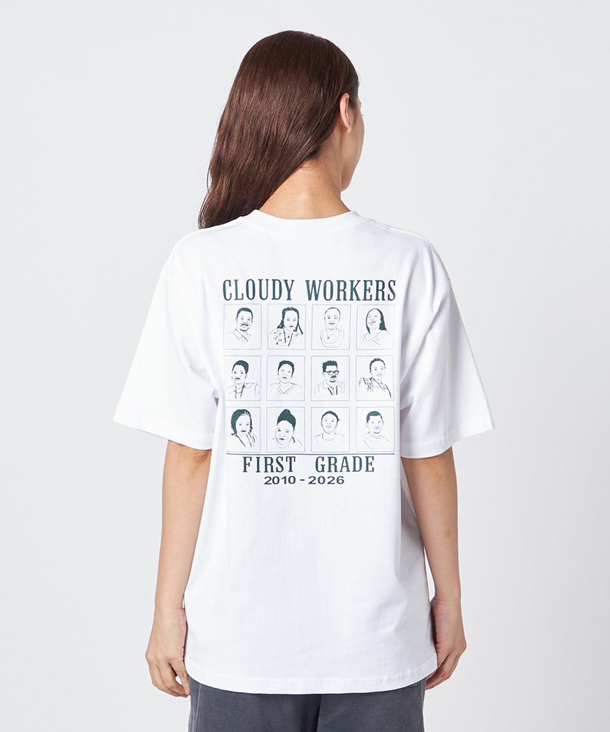 Lunch T-shirts CLOUDY WORKERS WHITE