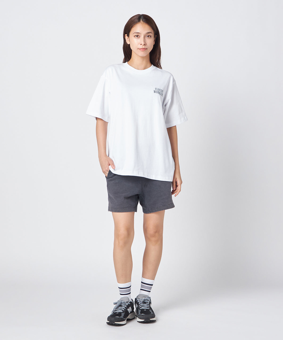 Lunch T-shirts CLOUDY WORKERS WHITE