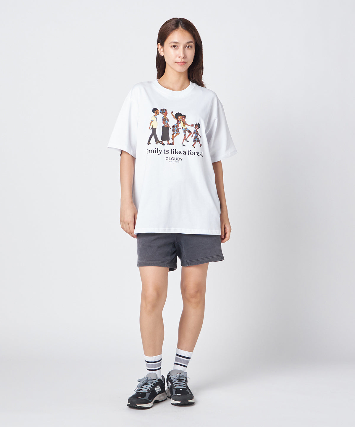 Lunch T-shirts Family is like a forest WHITE