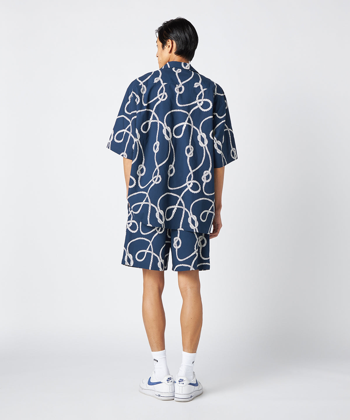 African Textile Shirt NAVY