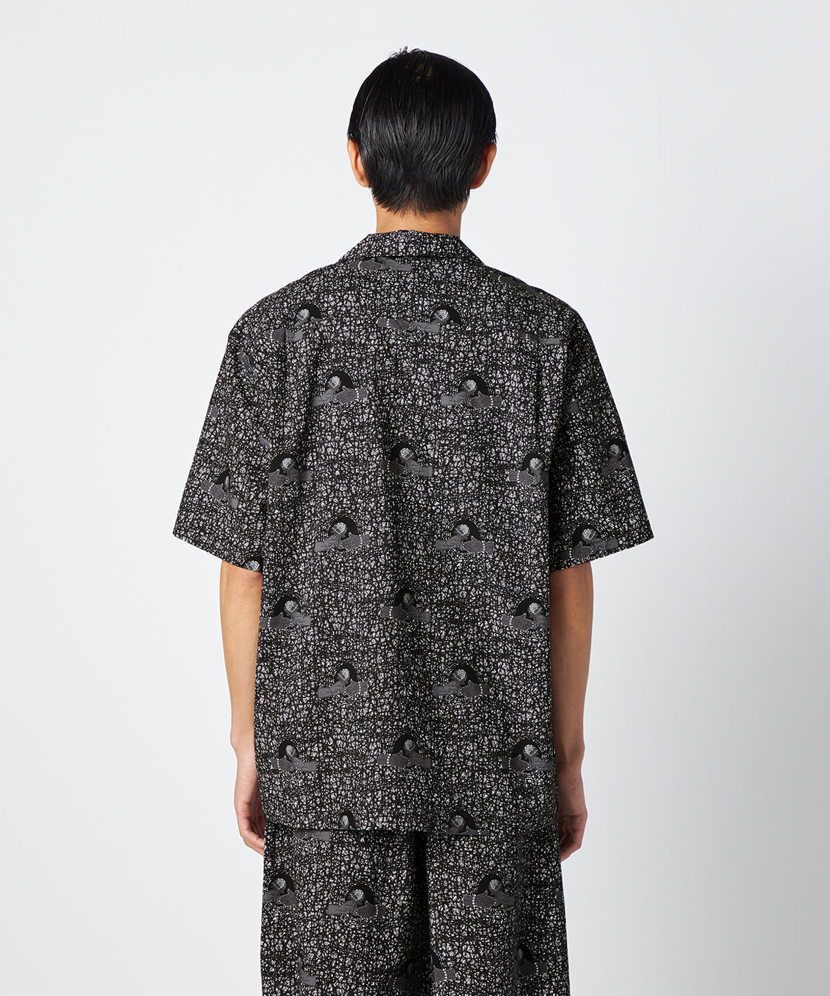 African Textile Shirt BLACK