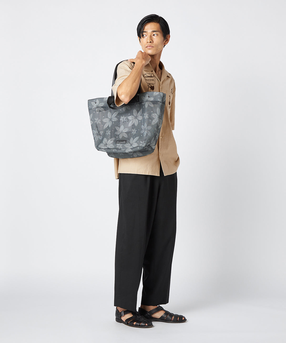 Mesh Tote Bag「実りと時間」 GREEN