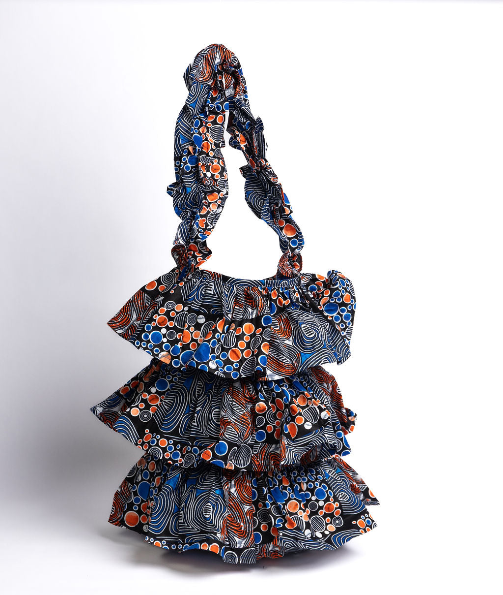 Kitenge Frill Shoulder Bag 356