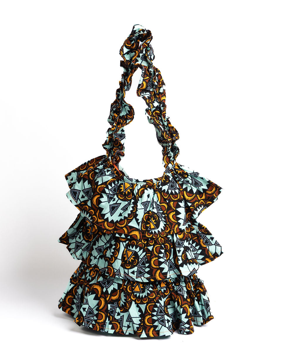 Kitenge Frill Shoulder Bag 374