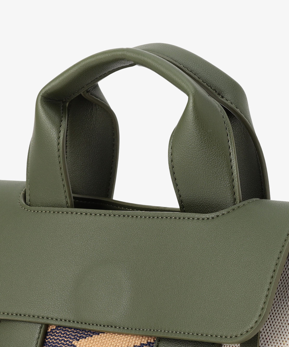 ツートンケンテバッグ KHAKI×BEIGE(S / M / Lサイズ)