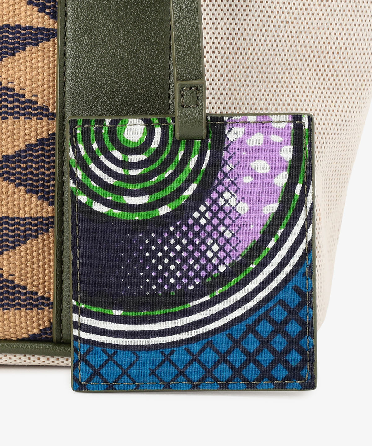 ツートンケンテバッグ KHAKI×BEIGE(S / M / Lサイズ)