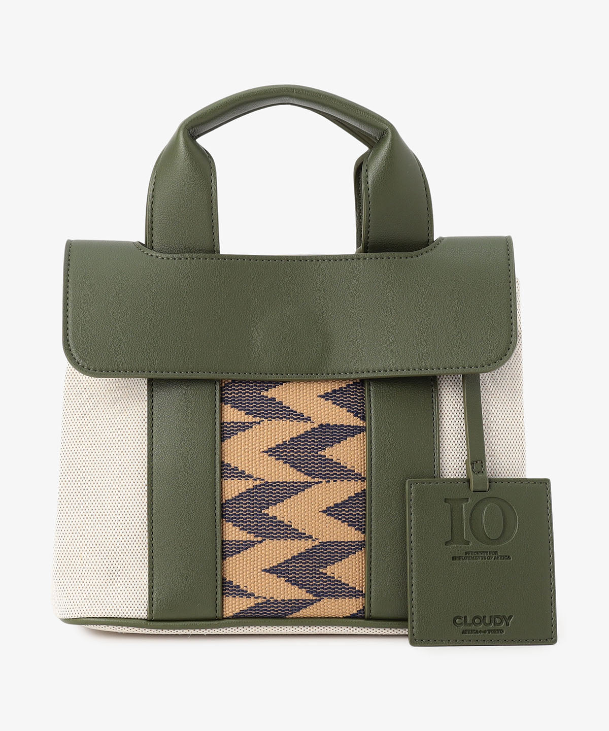 ツートンケンテバッグ KHAKI×BEIGE(S / M / Lサイズ)