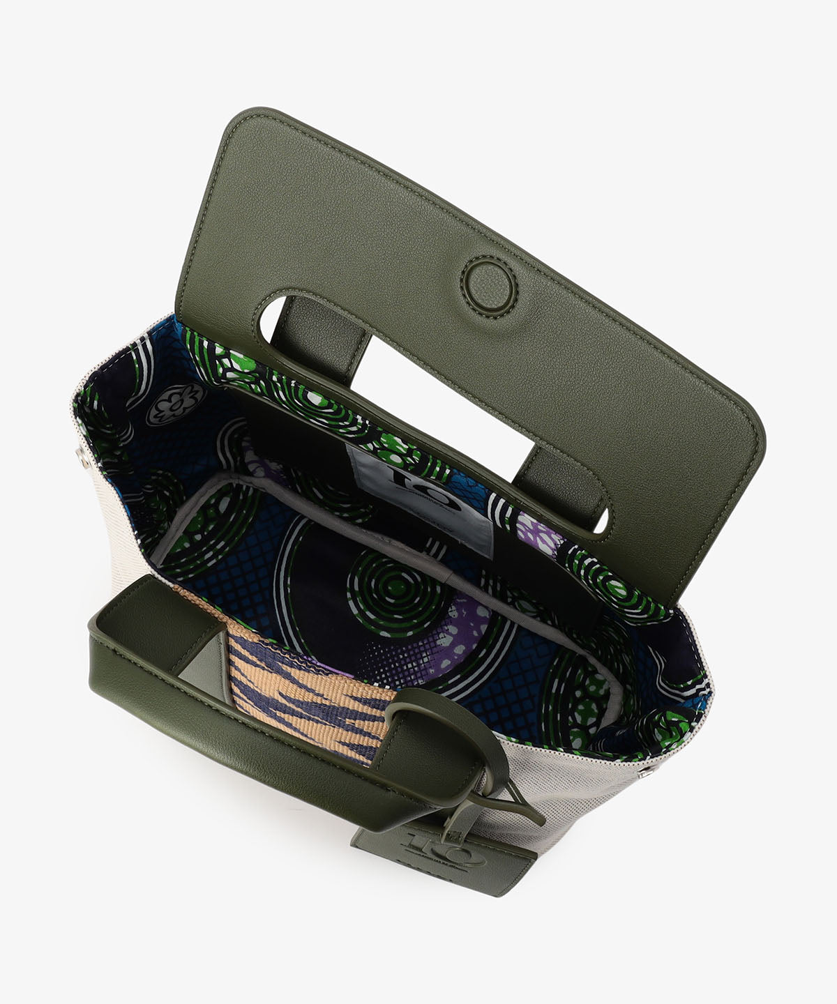 ツートンケンテバッグ KHAKI×BEIGE(S / M / Lサイズ)