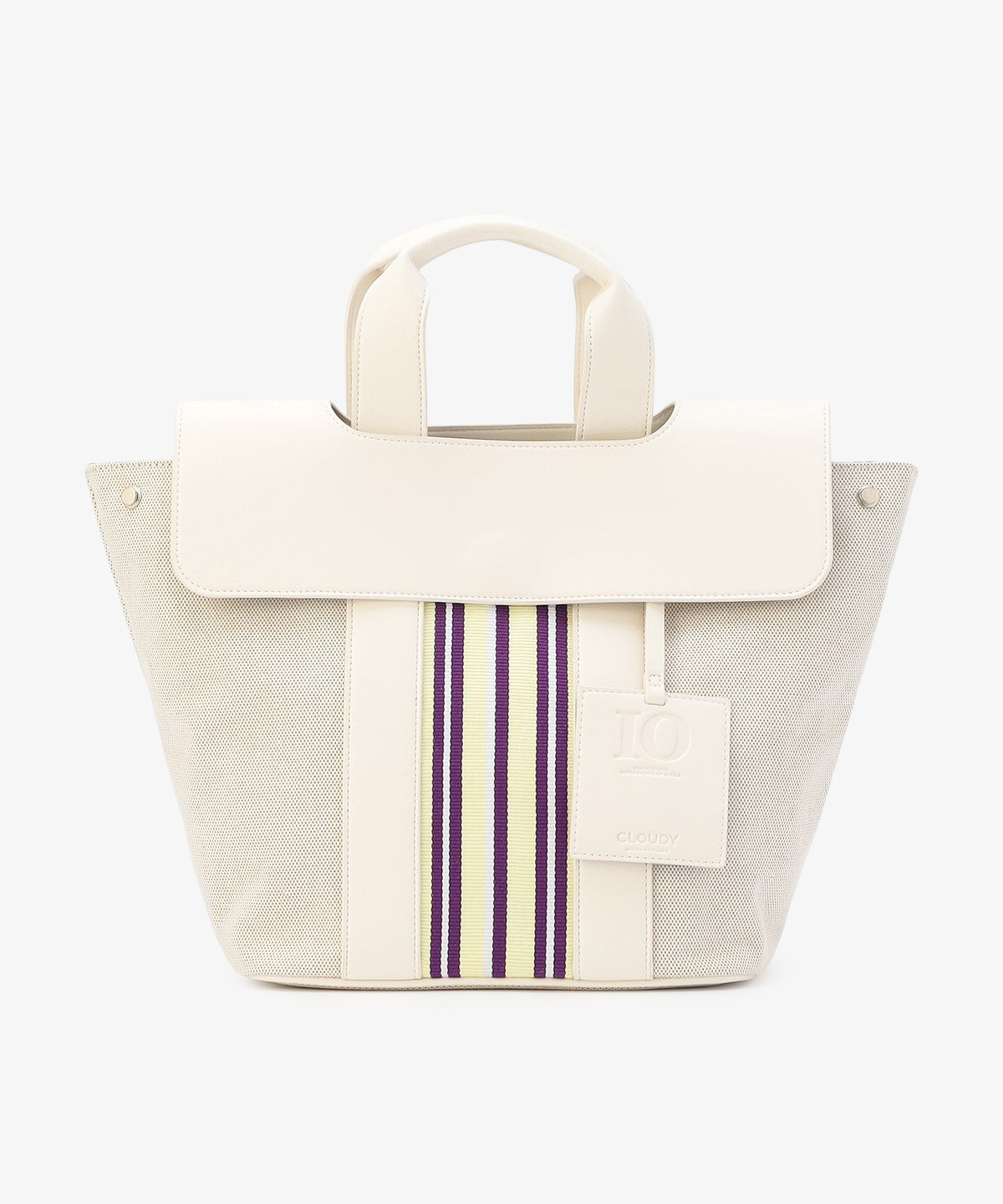 ツートンケンテバッグ WHITE×PURPLE(S / M / Lサイズ)