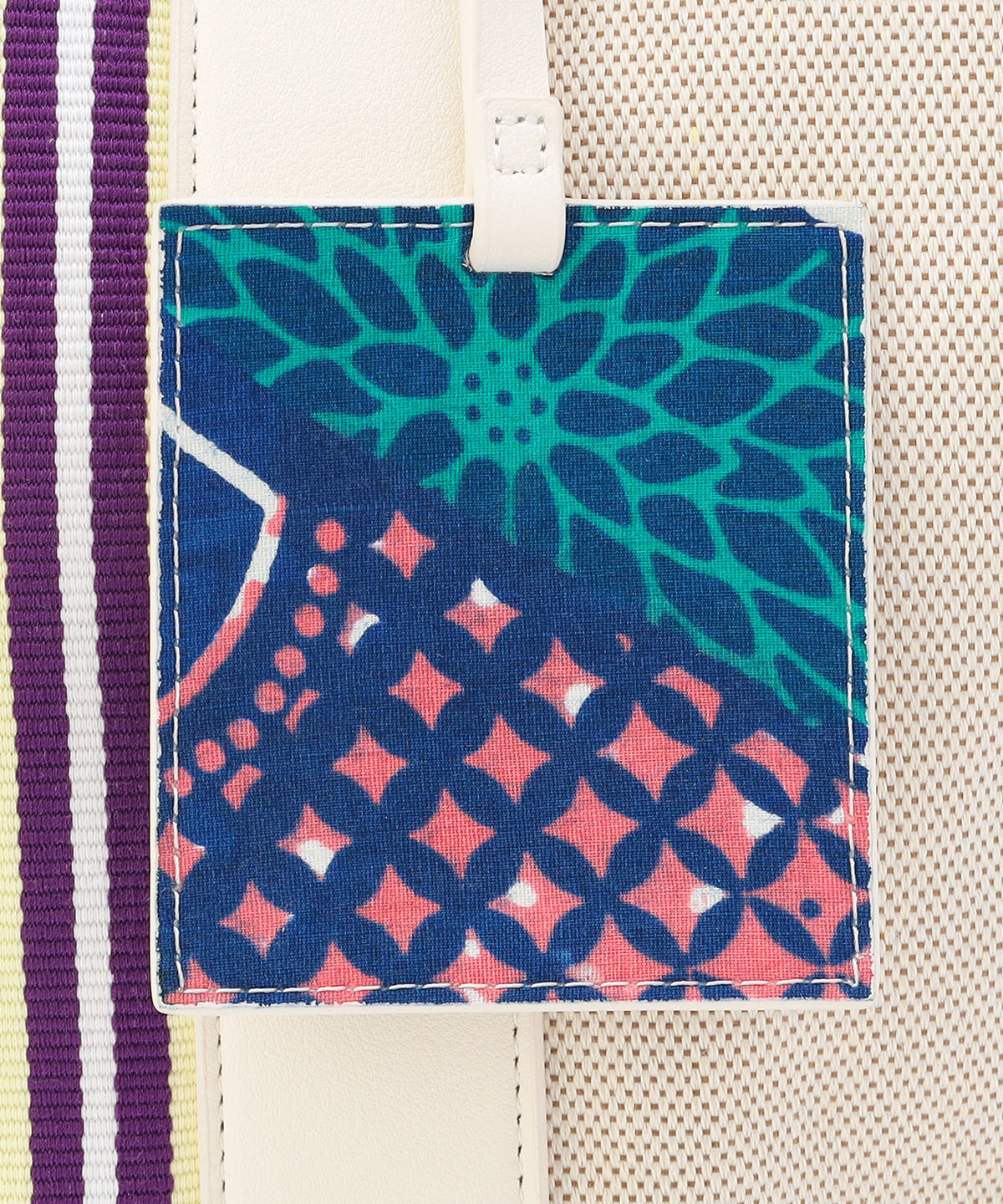 ツートンケンテバッグ WHITE×PURPLE(S / M / Lサイズ)