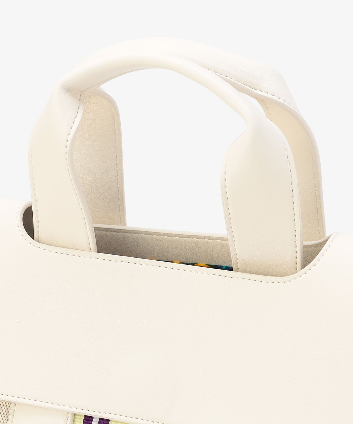 ツートンケンテバッグ WHITE×PURPLE(S / M / Lサイズ)