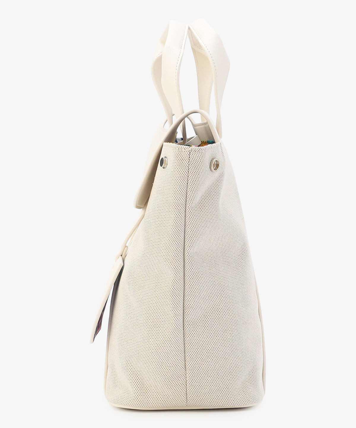 ツートンケンテバッグ WHITE×PURPLE(S / M / Lサイズ)