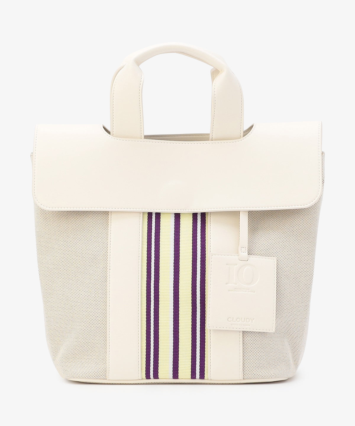 ツートンケンテバッグ WHITE×PURPLE(S / M / Lサイズ)