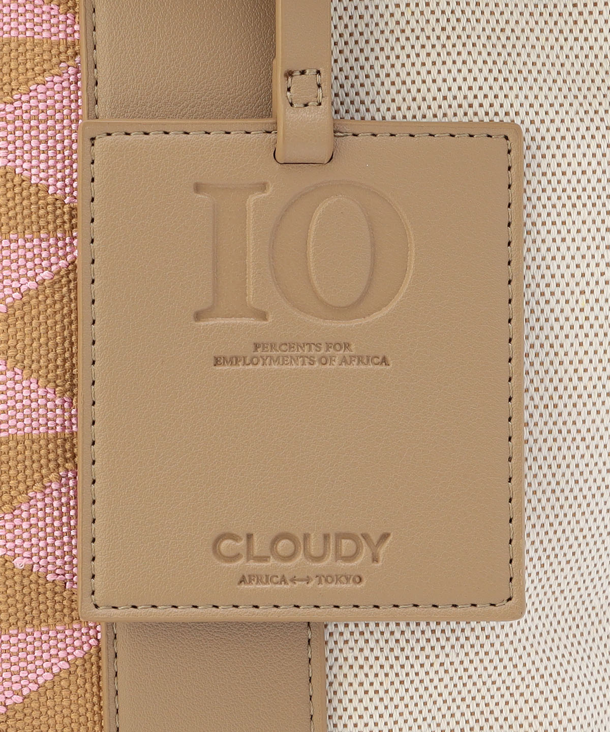 ツートンケンテバッグ BEIGE×PINK(S / M / Lサイズ)