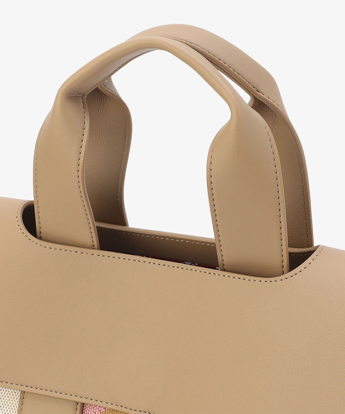 ツートンケンテバッグ BEIGE×PINK(S / M / Lサイズ)