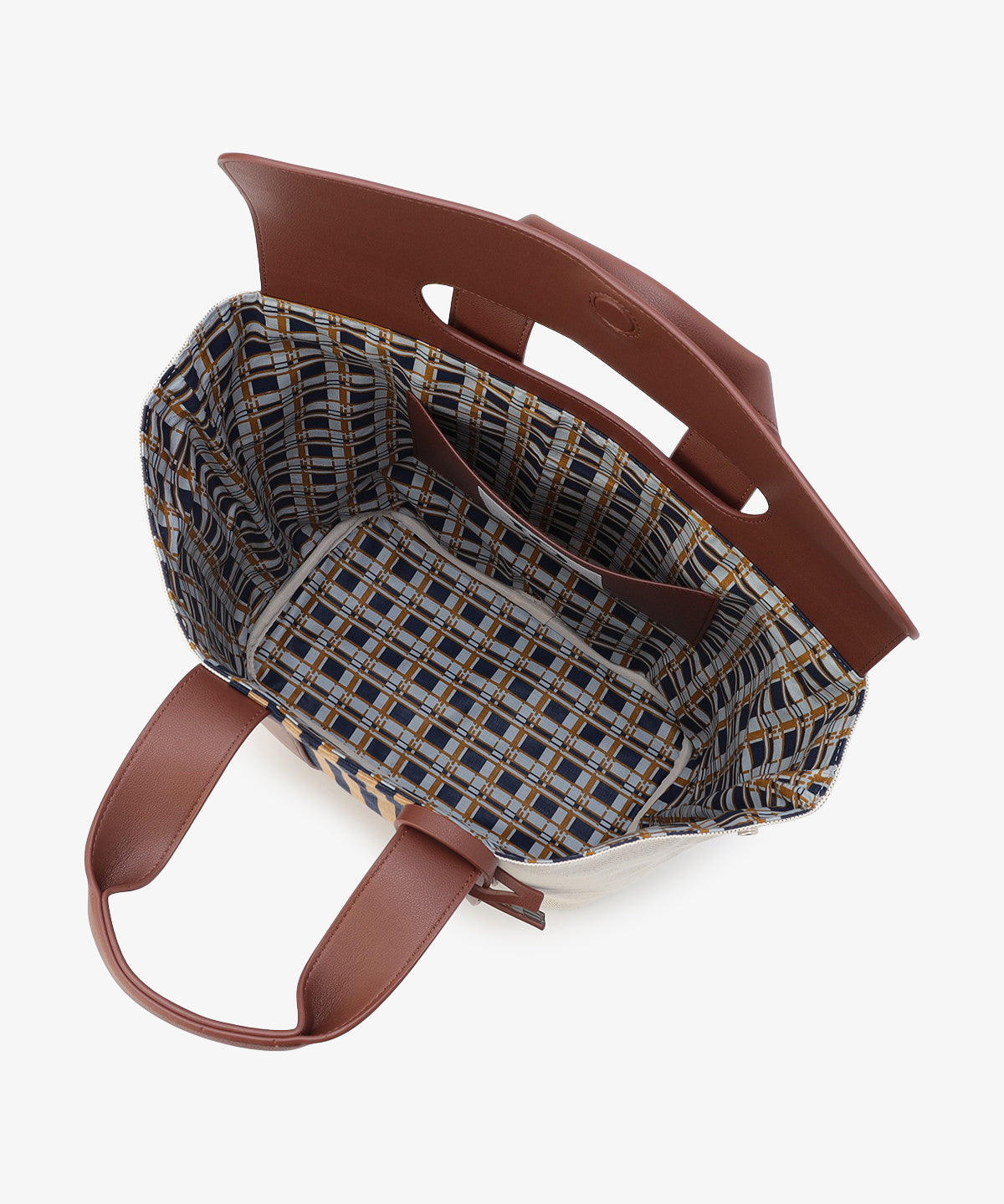 ツートンケンテバッグ BROWN×PURPLE(S / M / Lサイズ)