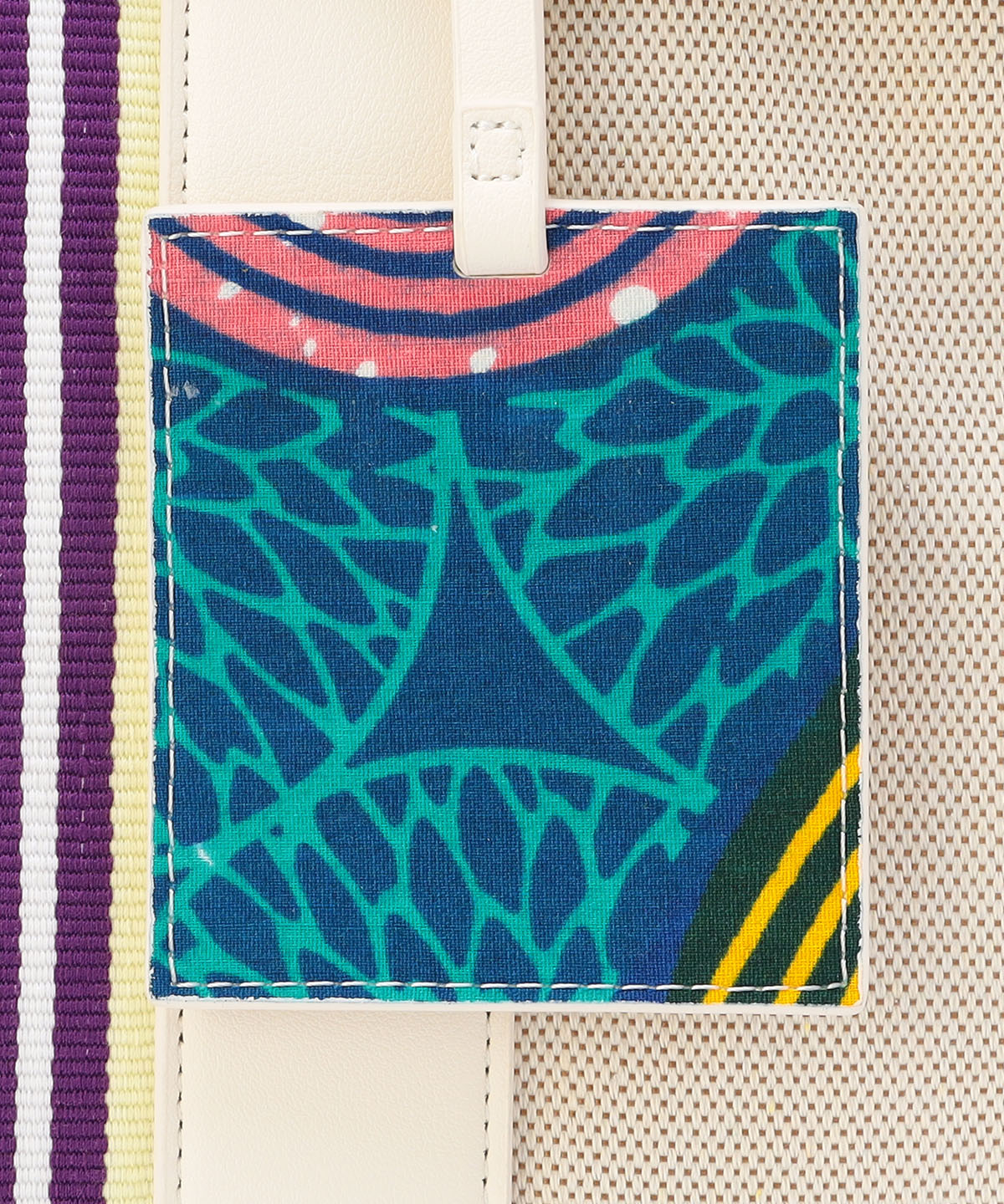 ツートンケンテバッグ WHITE×PURPLE(S / M / Lサイズ)