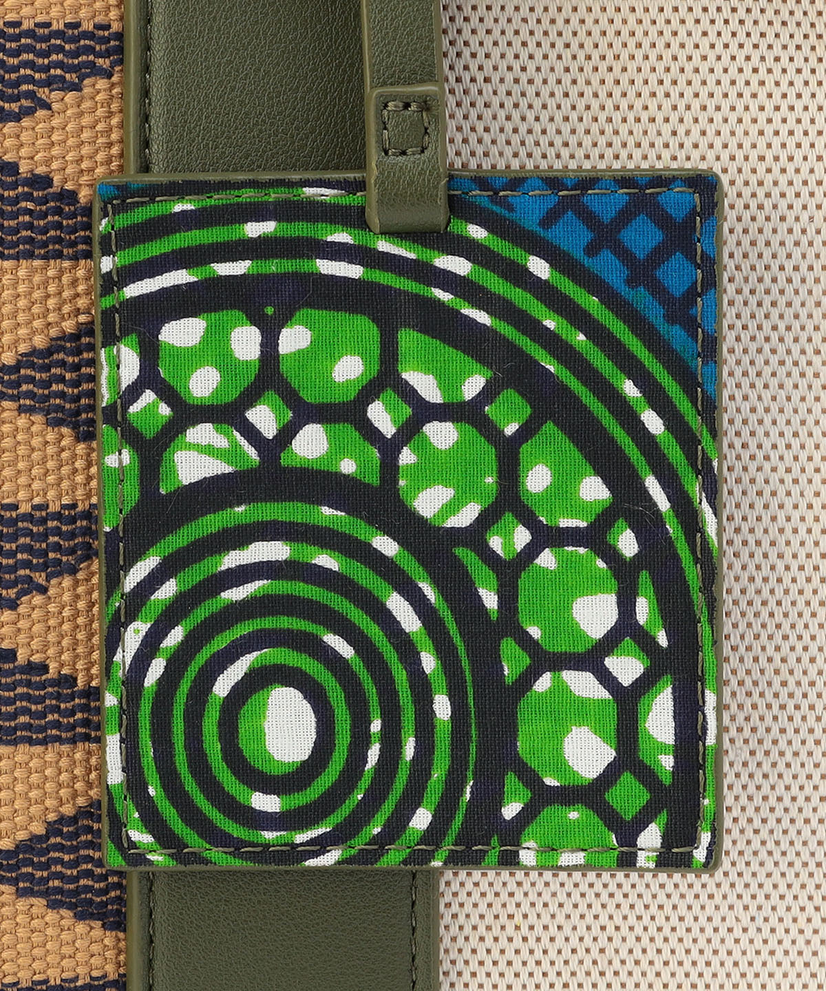 ツートンケンテバッグ KHAKI×BEIGE(S / M / Lサイズ)