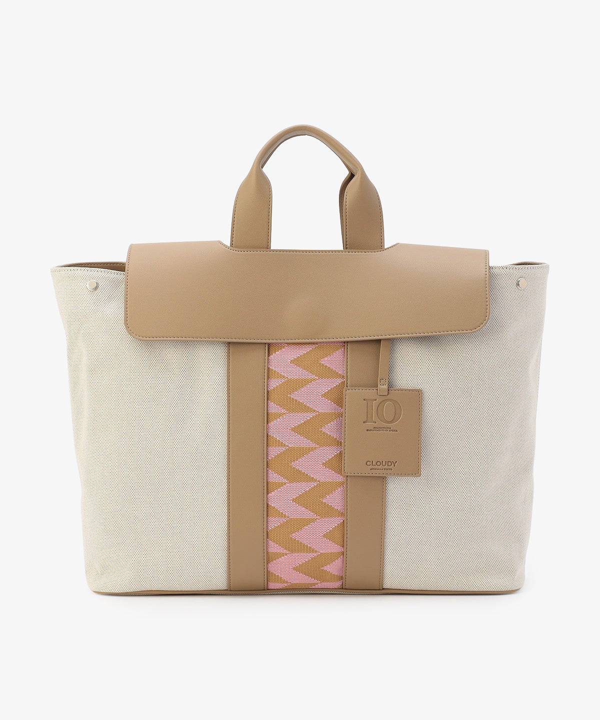 ツートンケンテバッグ BEIGE×PINK(S / M / Lサイズ)