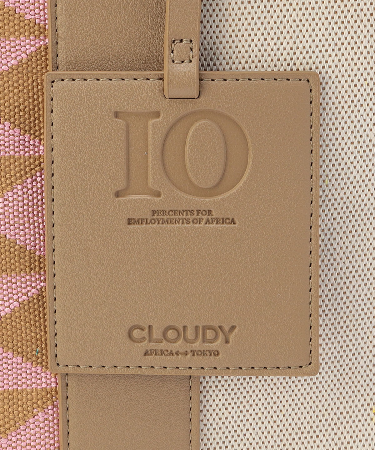 ツートンケンテバッグ BEIGE×PINK(S / M / Lサイズ)