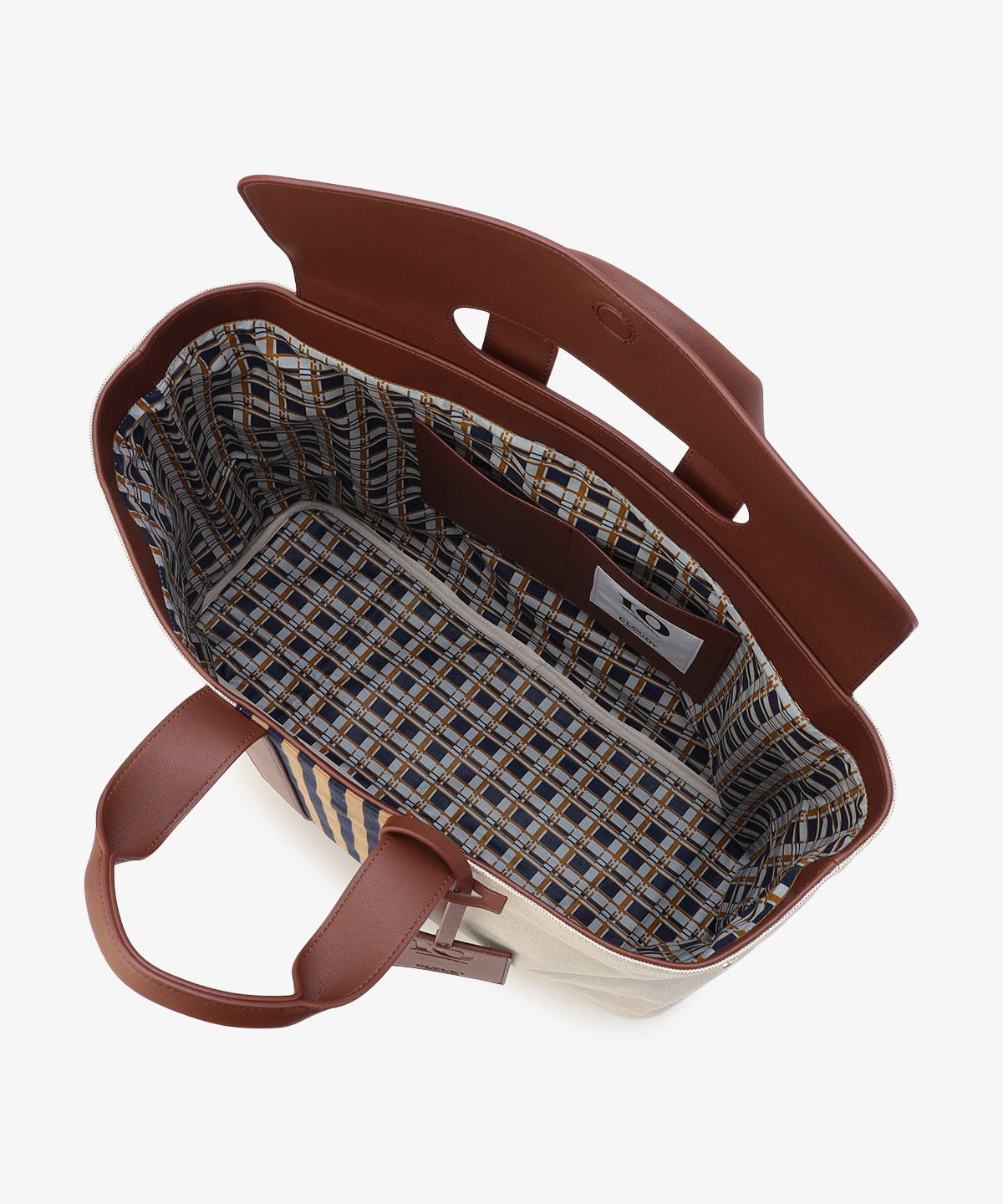 ツートンケンテバッグ BROWN×PURPLE(S / M / Lサイズ)