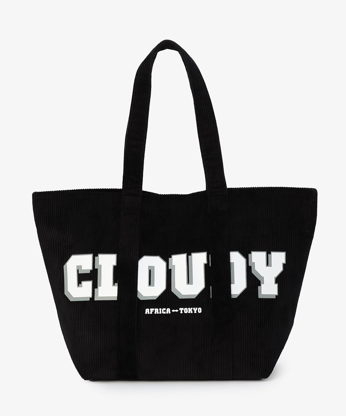 コーデュロイトートバッグ BLACK(S / M / Lサイズ)