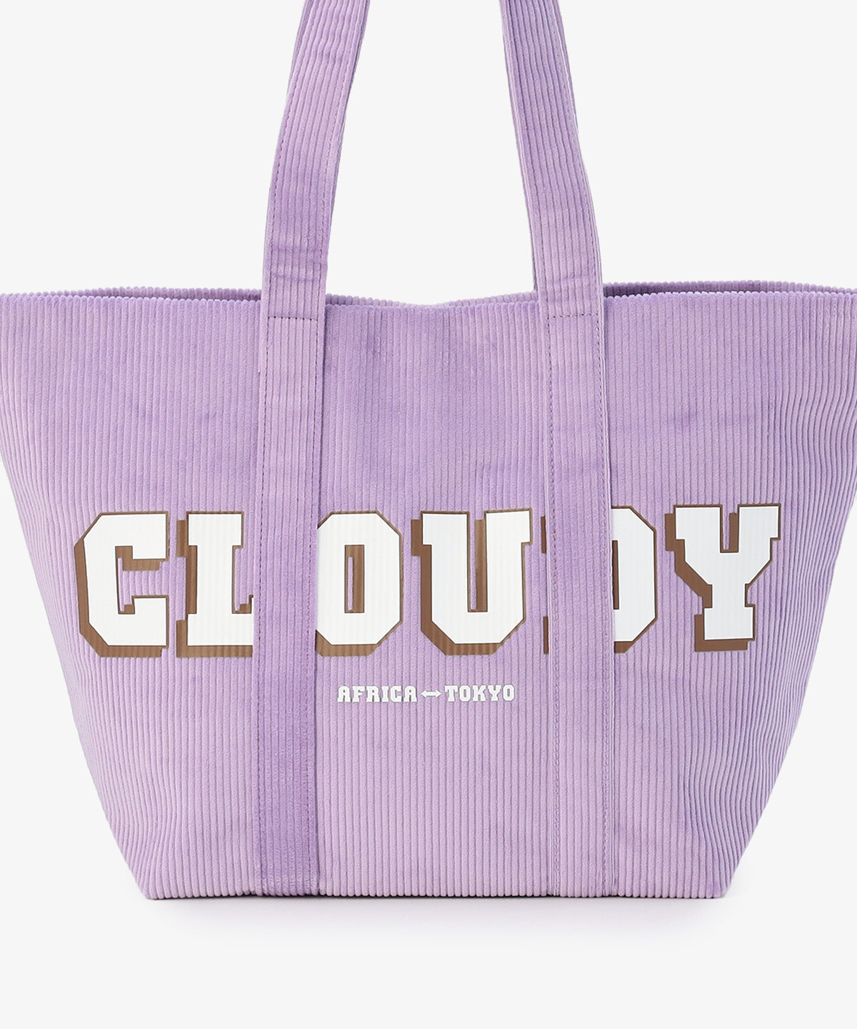 コーデュロイトートバッグ PURPLE(S / M / Lサイズ)
