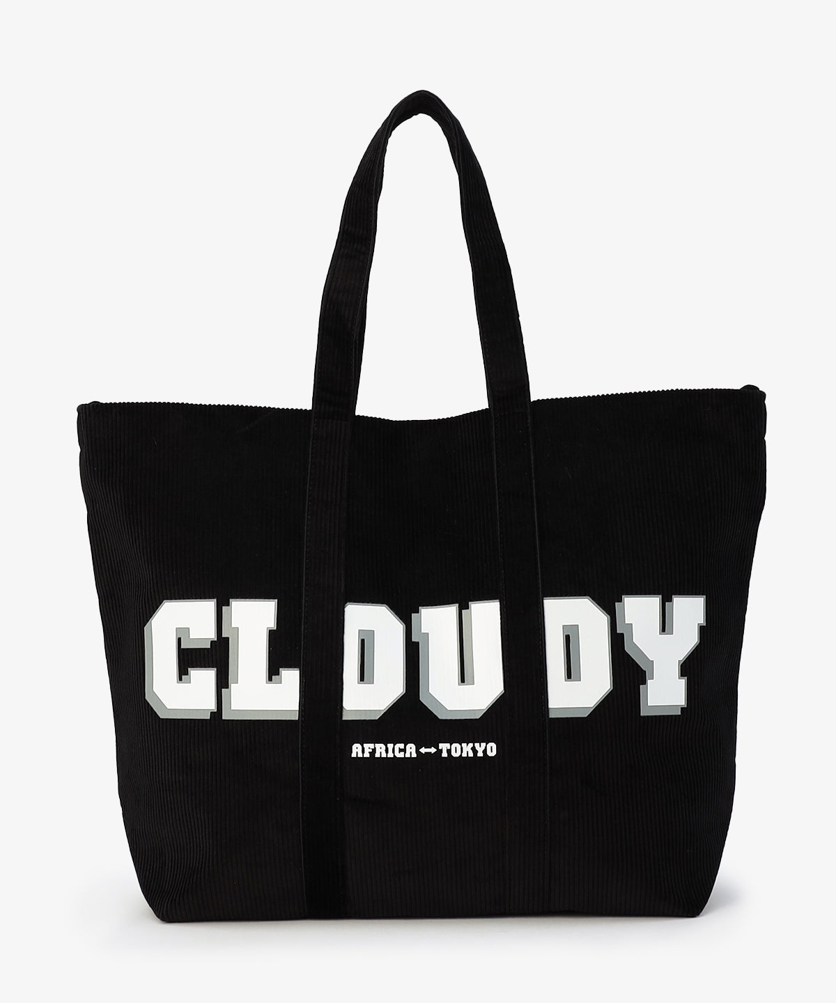 コーデュロイトートバッグ BLACK(S / M / Lサイズ)