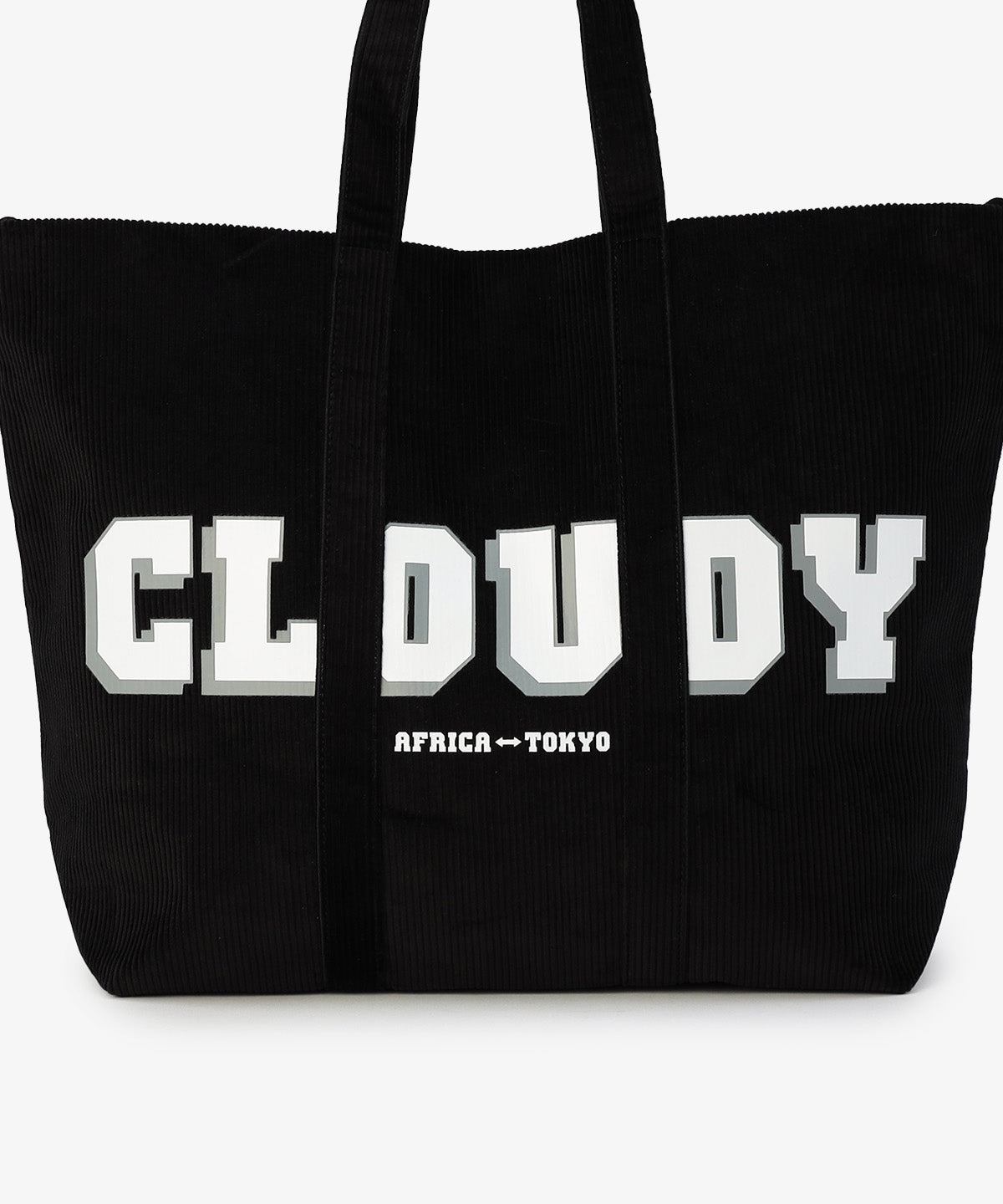 コーデュロイトートバッグ BLACK(S / M / Lサイズ)