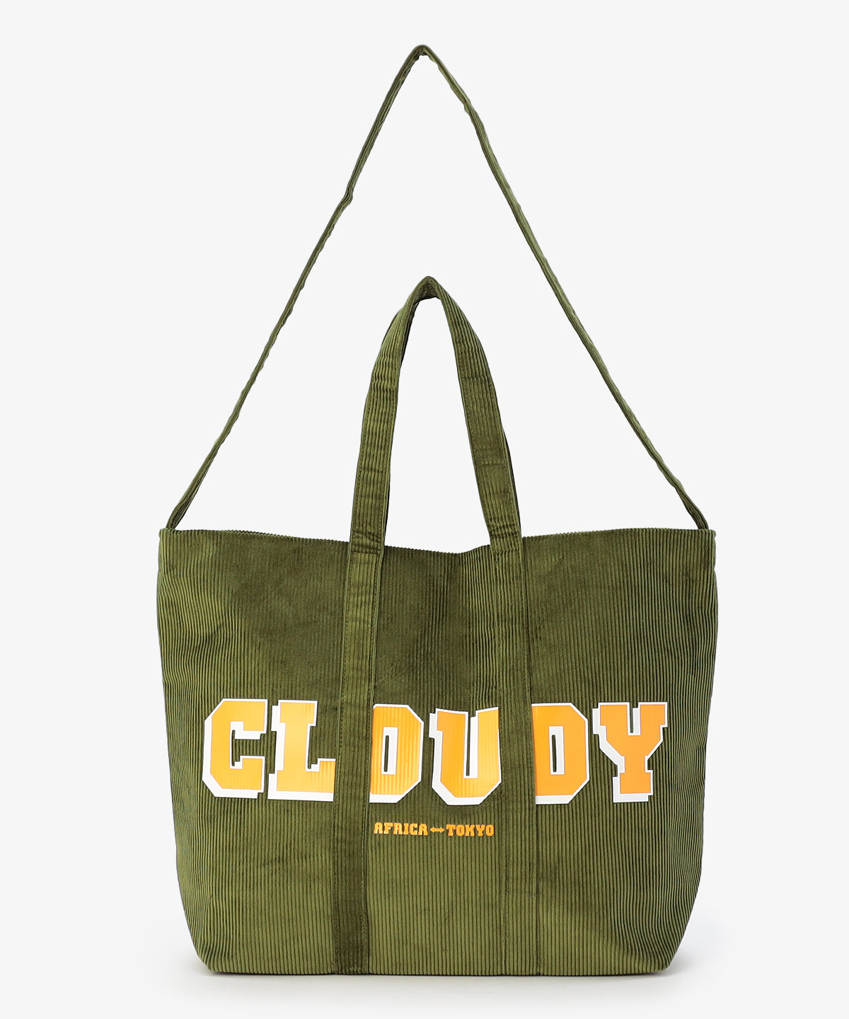 コーデュロイトートバッグ KHAKI(S / M / Lサイズ)