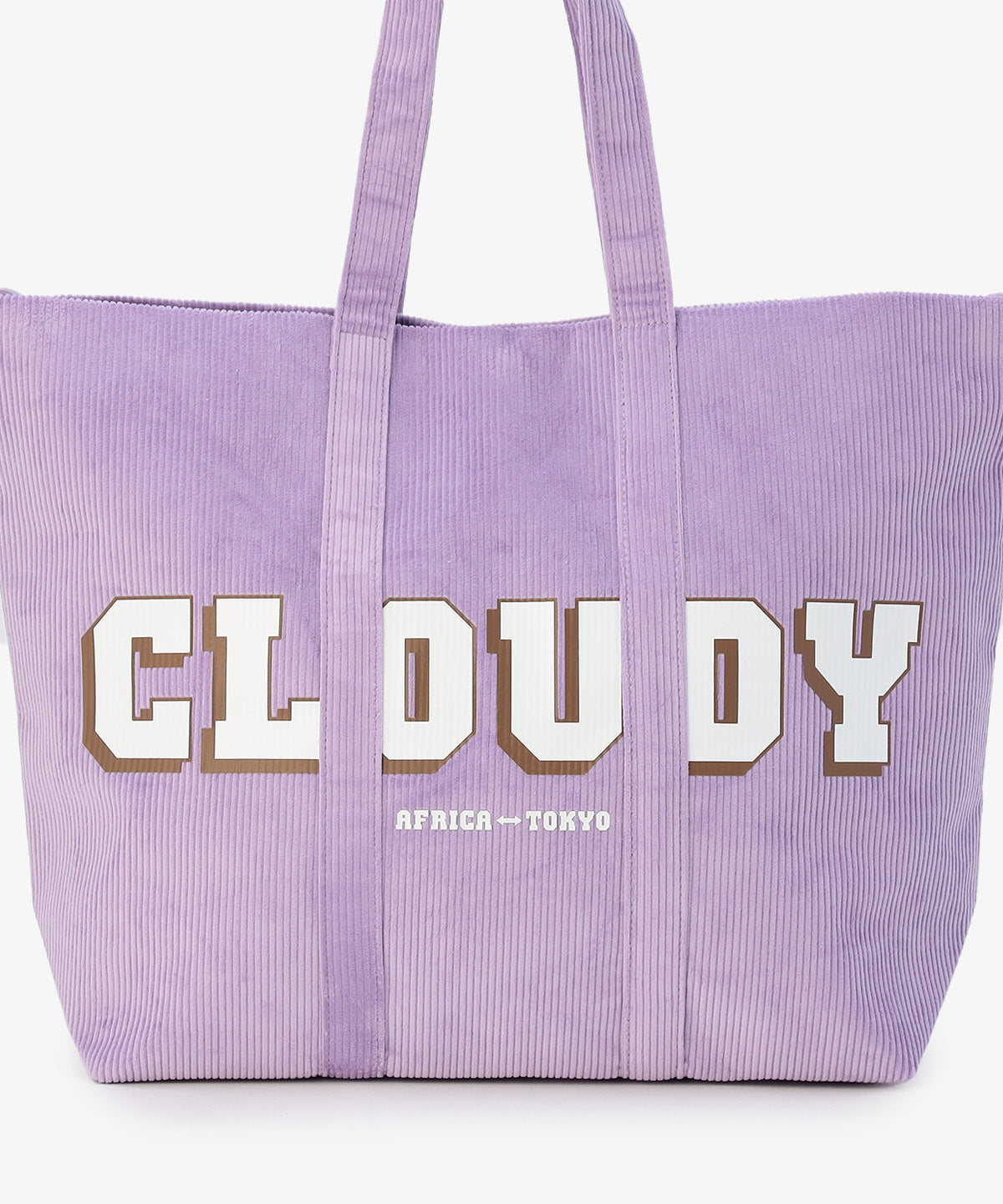 コーデュロイトートバッグ PURPLE(S / M / Lサイズ)