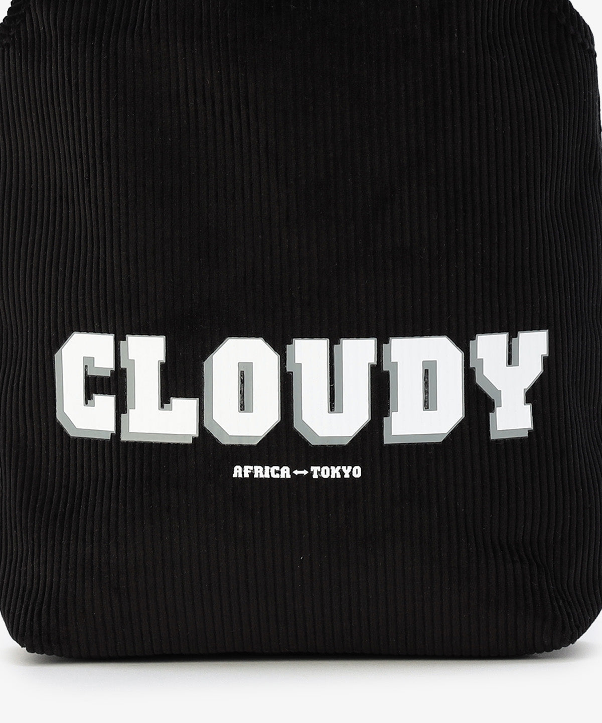 コーデュロイコンビニバッグ BLACK