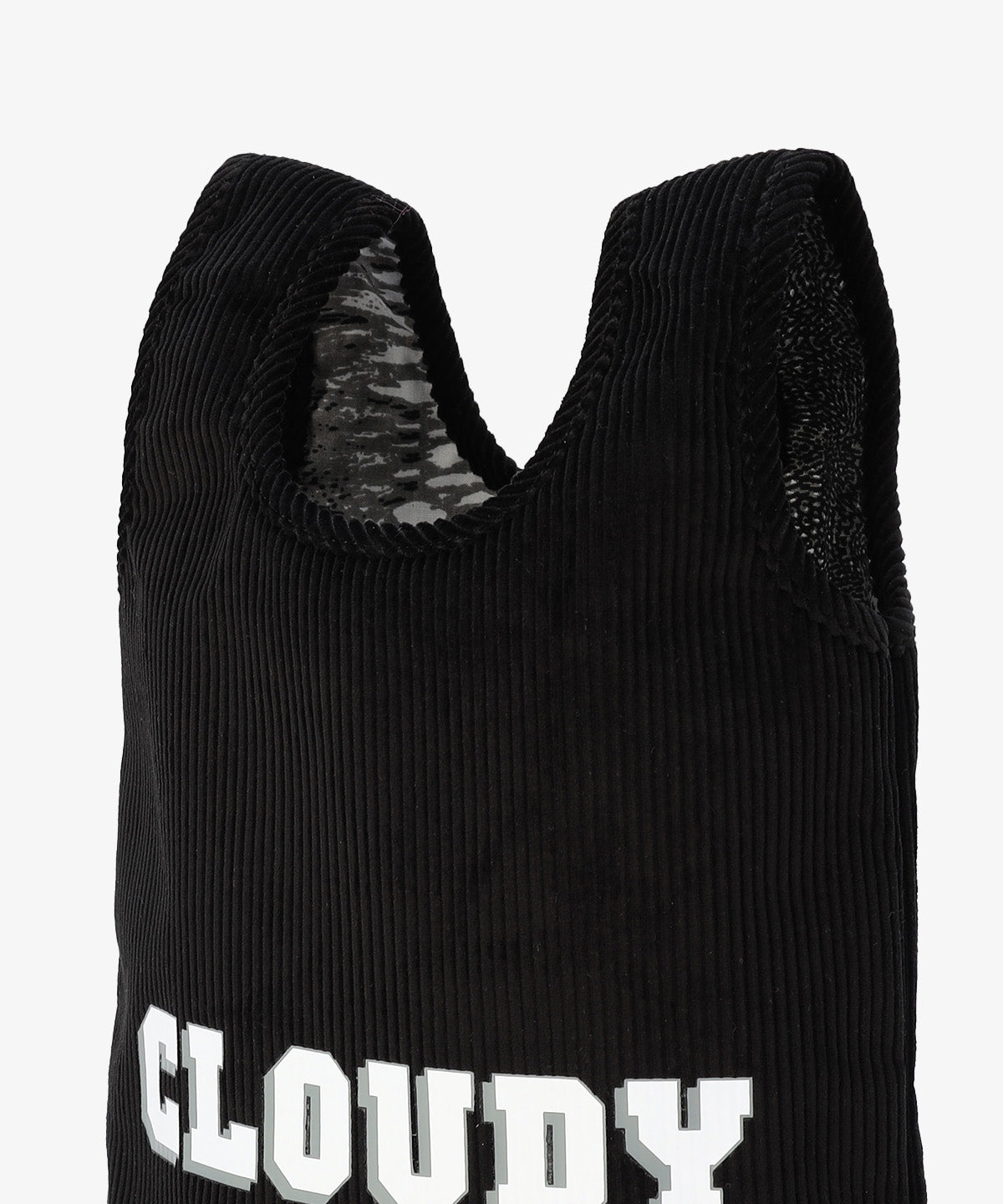コーデュロイコンビニバッグ BLACK