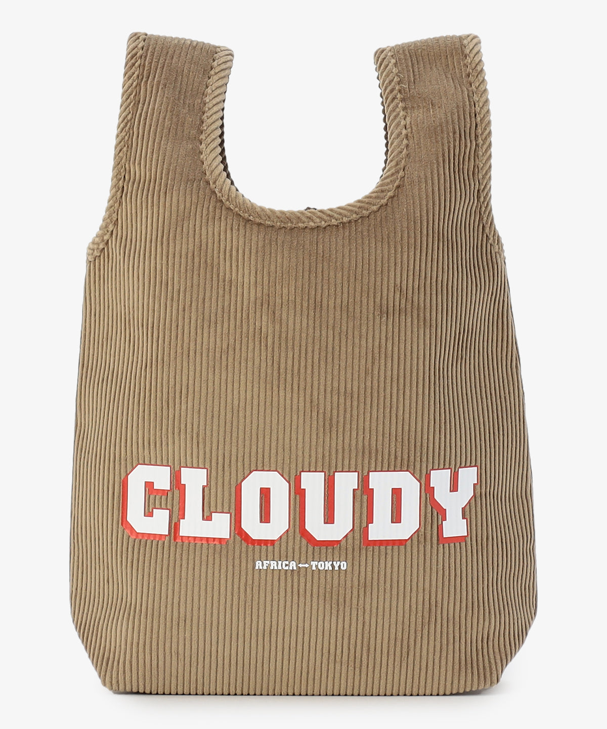 コーデュロイコンビニバッグ GREIGE