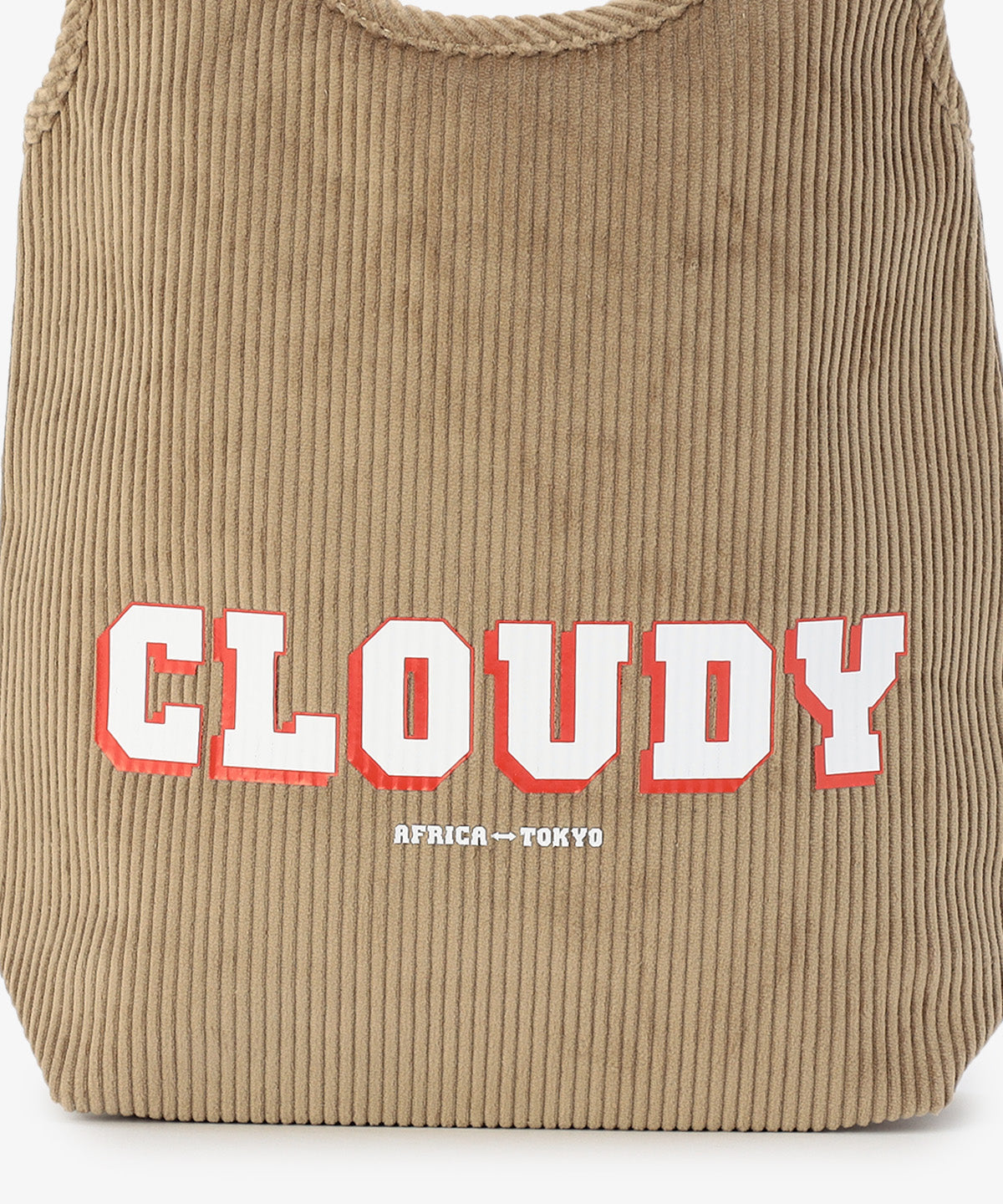 コーデュロイコンビニバッグ GREIGE