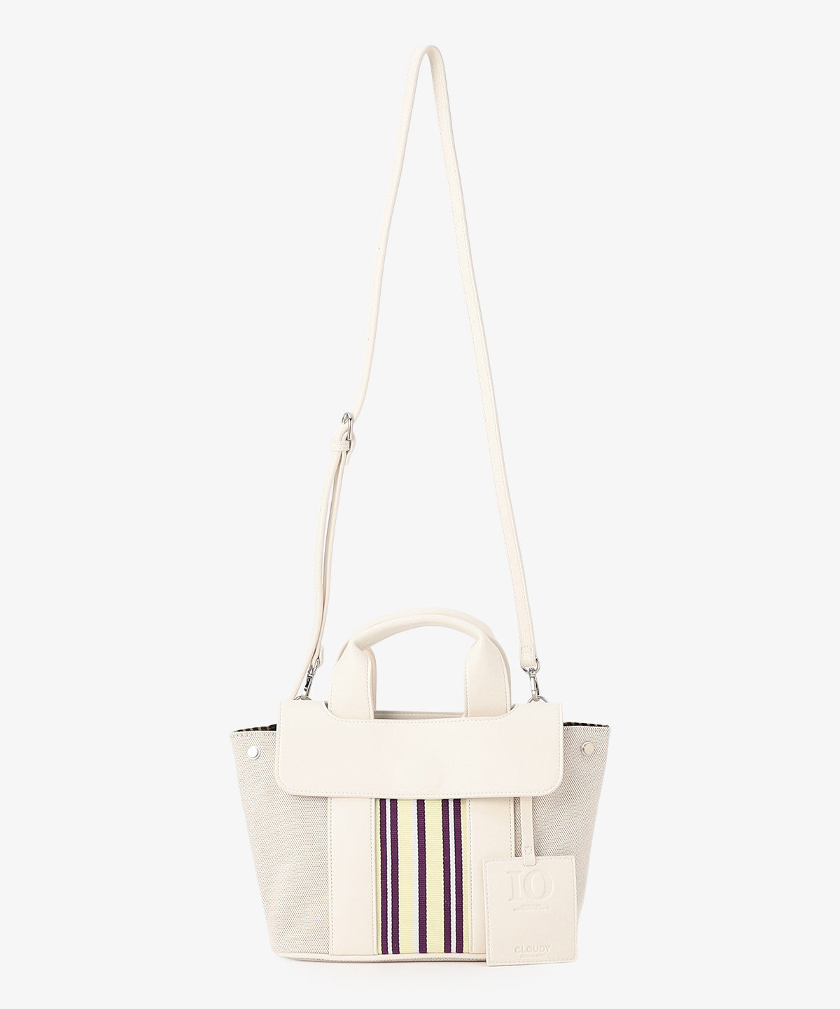 ツートンケンテバッグ WHITE×PURPLE(S / M / Lサイズ)