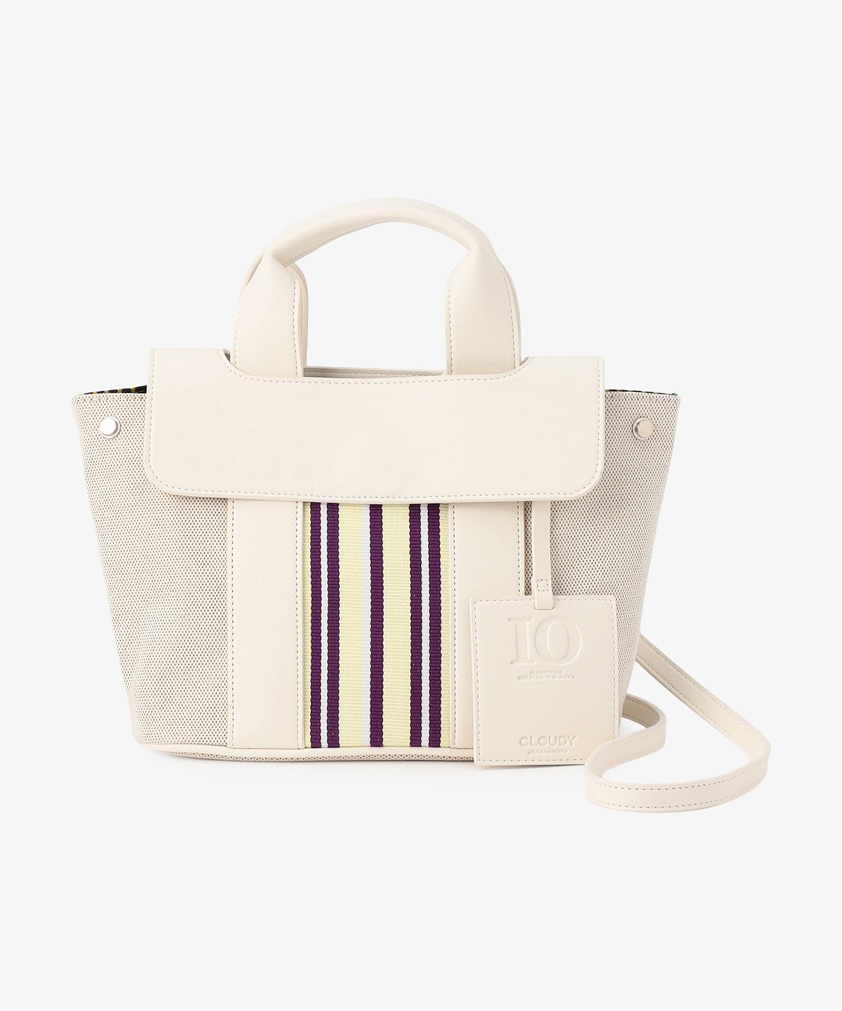 ツートンケンテバッグ WHITE×PURPLE(S / M / Lサイズ)