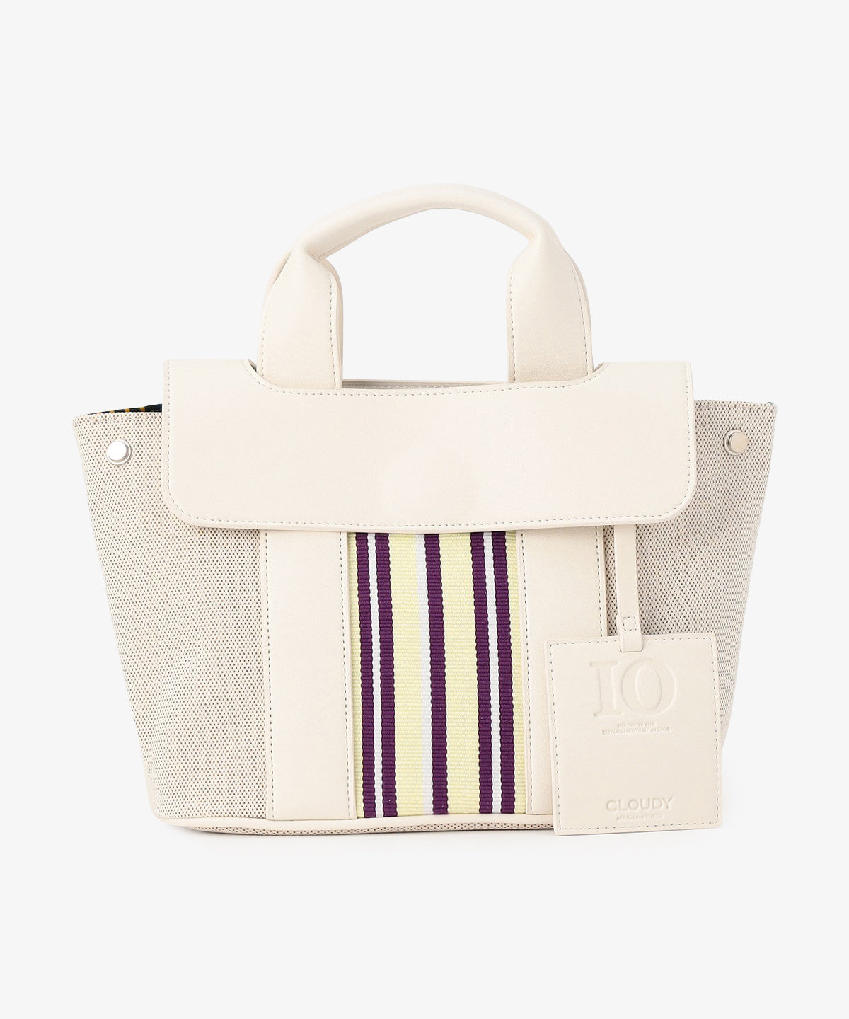 ツートンケンテバッグ WHITE×PURPLE(S / M / Lサイズ)