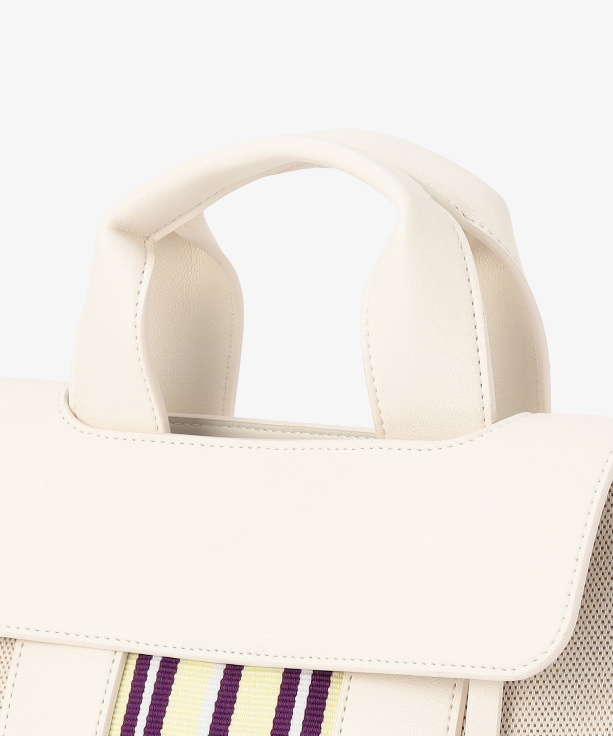 ツートンケンテバッグ WHITE×PURPLE(S / M / Lサイズ)