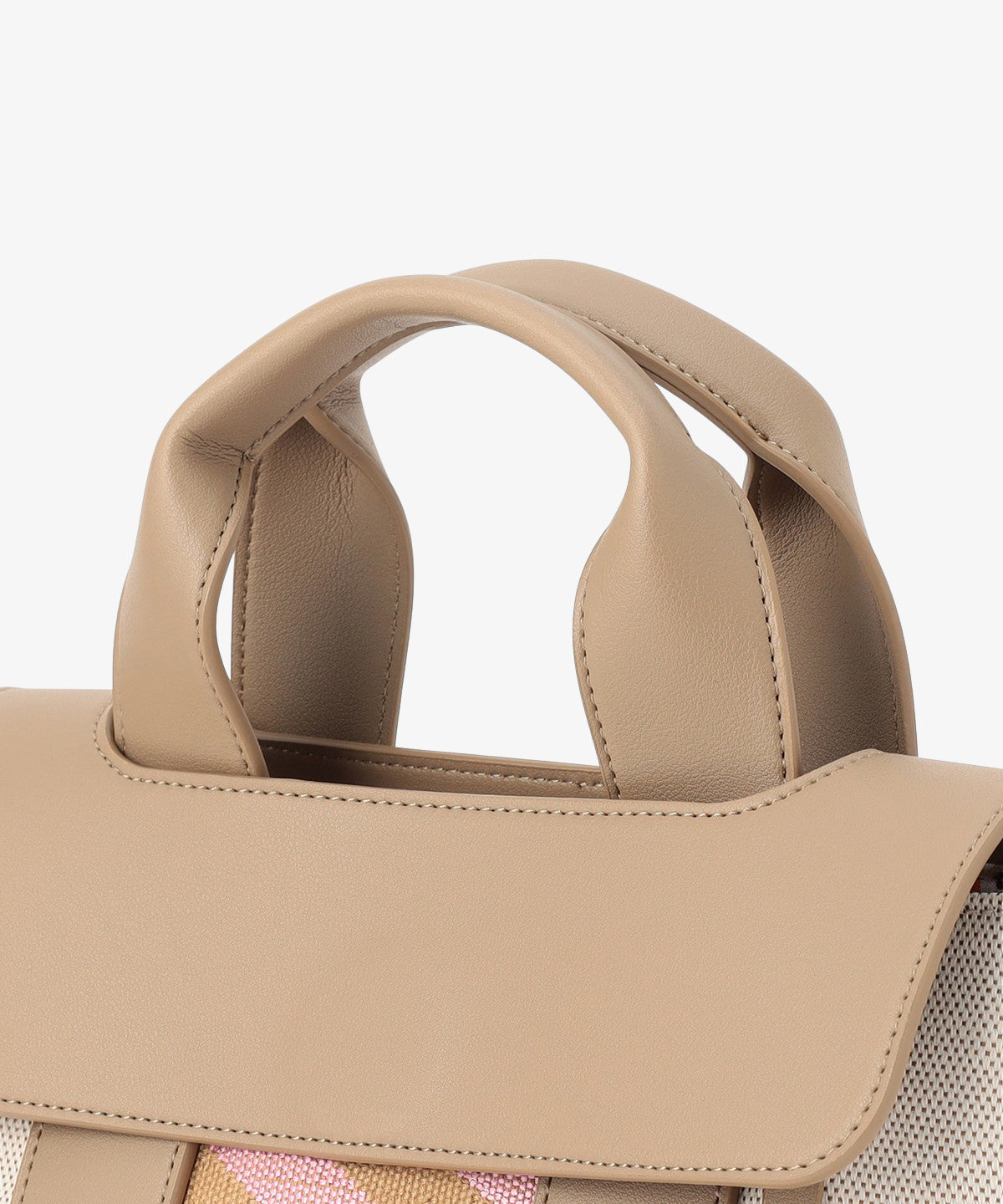 ツートンケンテバッグ BEIGE×PINK(S / M / Lサイズ)