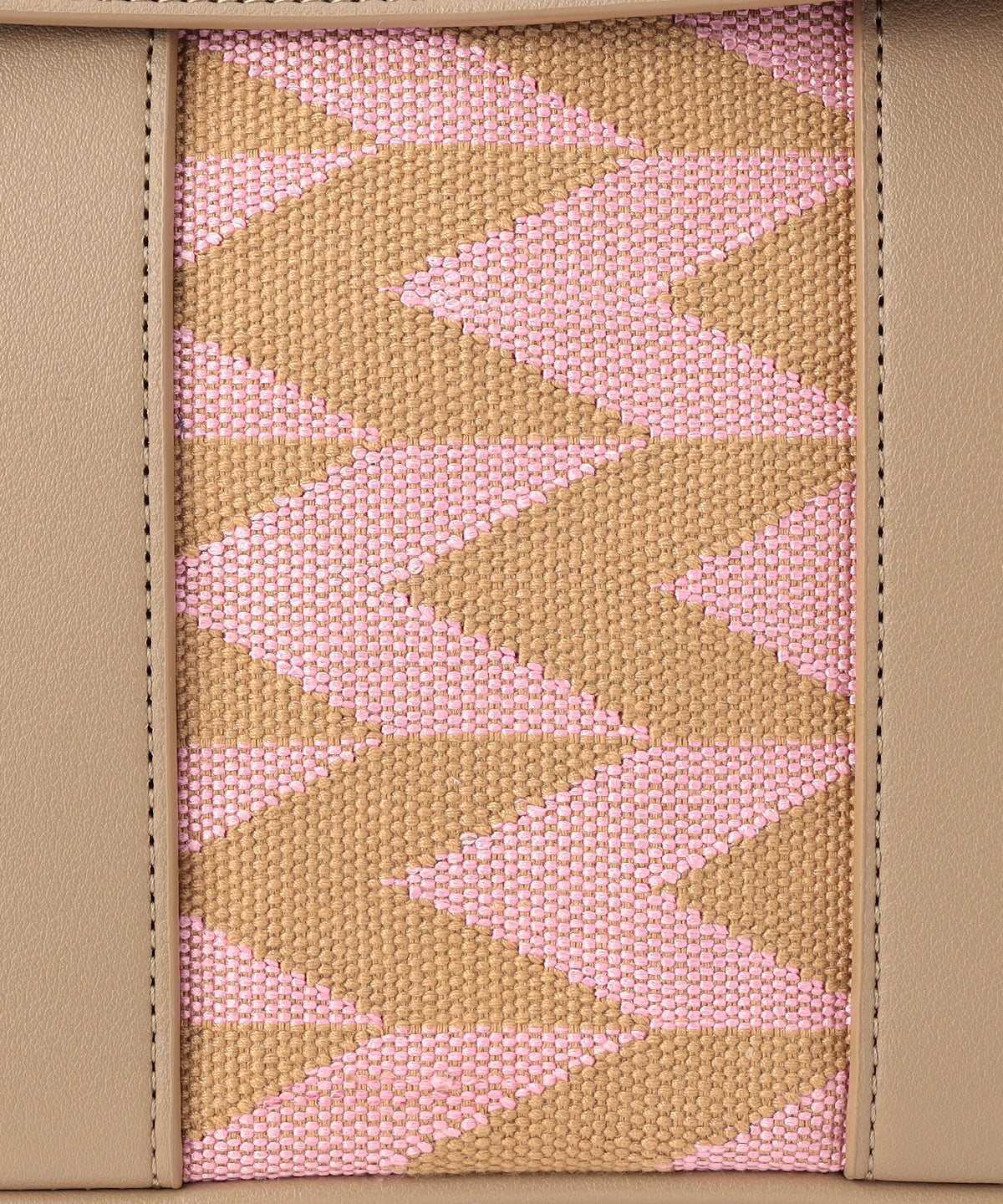 ツートンケンテバッグ BEIGE×PINK(S / M / Lサイズ)