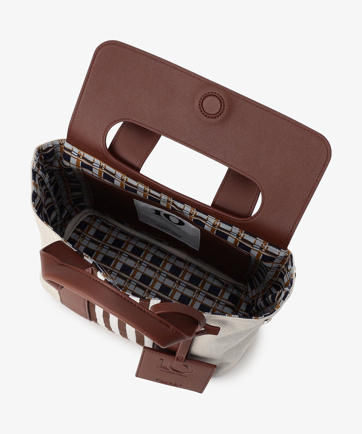 ツートンケンテバッグ BROWN×PURPLE(S / M / Lサイズ)