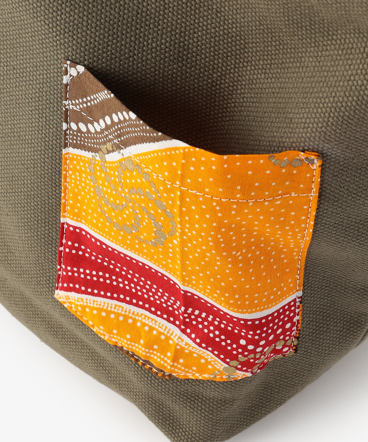 キャンバストートバッグ KHAKI×KHAKI(S / M / Lサイズ)